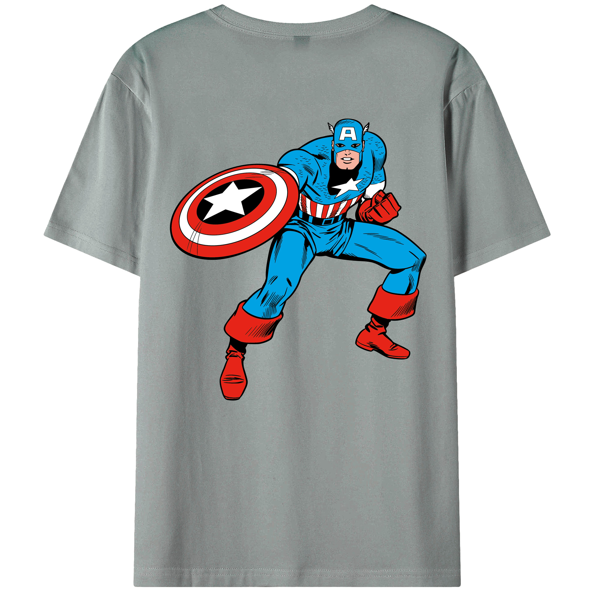 （画像用） アベンジャーズ The Avengers 綿100％ メンズ半袖Tシャツ（バックプリント） 通気性